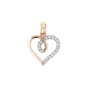 Amor Motief tag voor dames, 925 Sterling zilver, zirkonia synth. | Hart