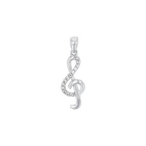 Amor Motief tag voor dames, 925 Sterling zilver, zirkonia synth. | Clef