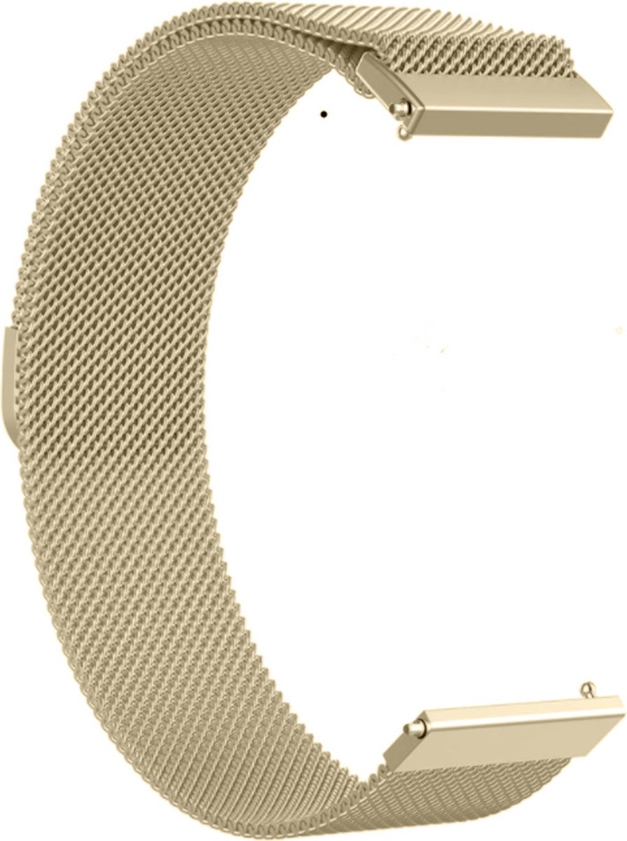 Strap-it Milanese horlogeband 20mm - universeel - champagne