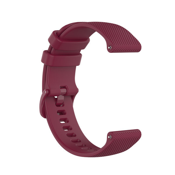 Strap-it Luxe siliconen horlogeband 20mm - universeel - wijnrood