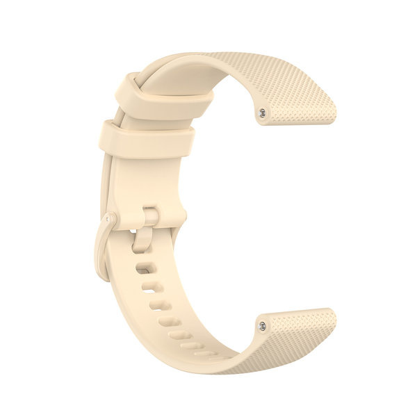 Strap-it Luxe siliconen horlogeband 20mm - universeel - beige