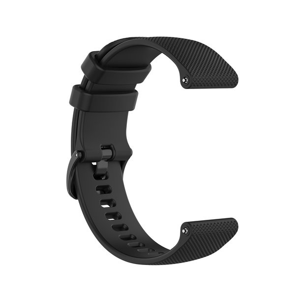 Strap-it Luxe siliconen horlogeband 22mm - universeel - zwart