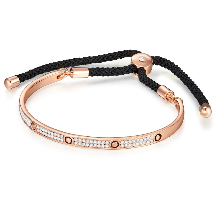 Lulu & Jane Mode-armband Metaal Glas kristal in Roségoud