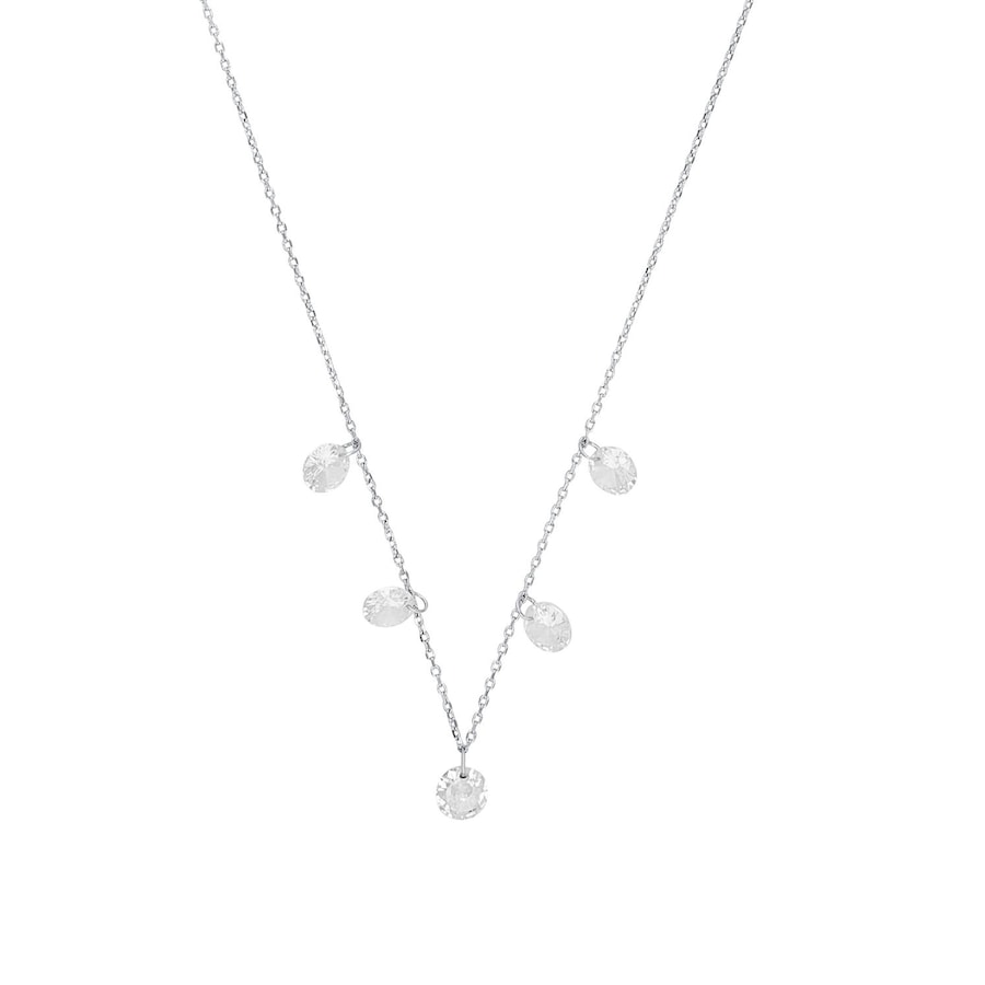 Amor Ketting met hanger voor dames, 925 Sterling zilver, zirkonia synth.