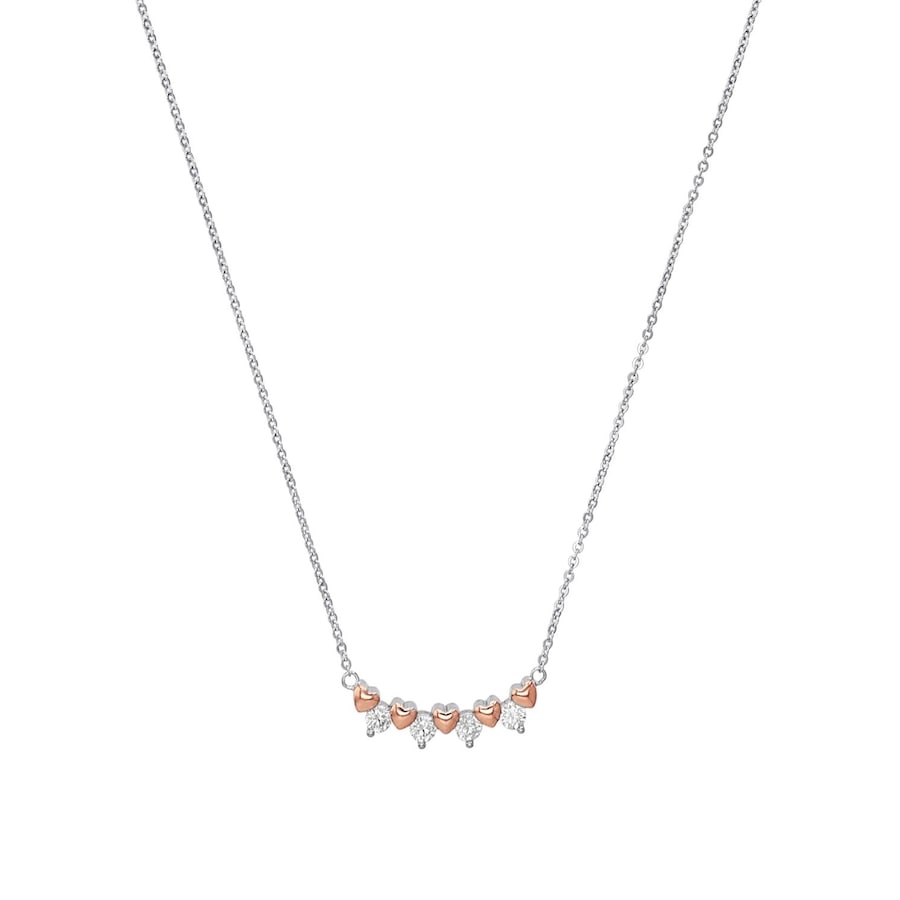 Amor Ketting met hanger voor dames, 925 Sterling zilver, zirkonia synth.