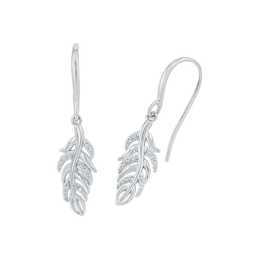 Amor Oorbellen voor dames, 925 Sterling zilver, zirkonia synth.