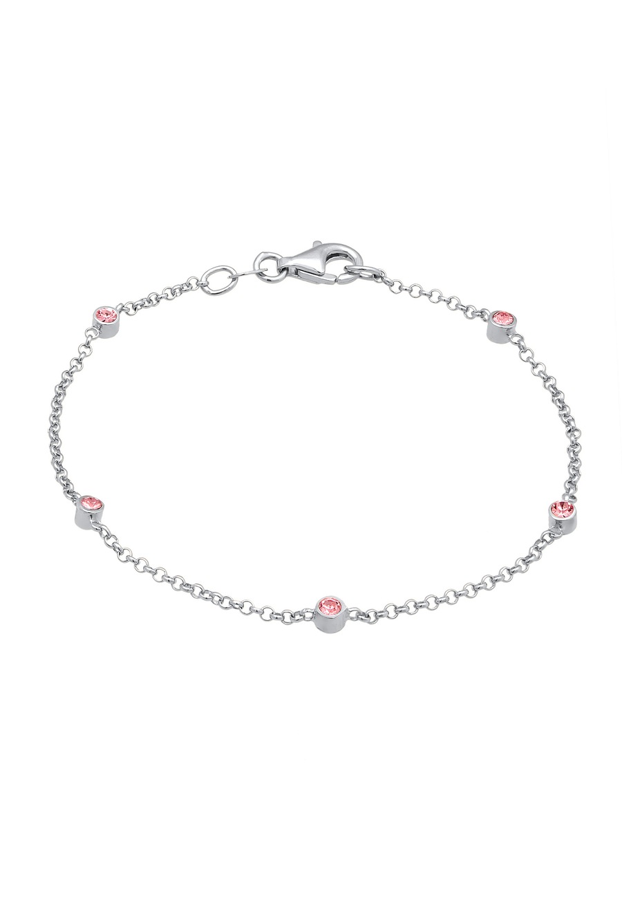 Elli Dames basis filigraan combineerbaar met kristallen in 925 sterling zilver Roze