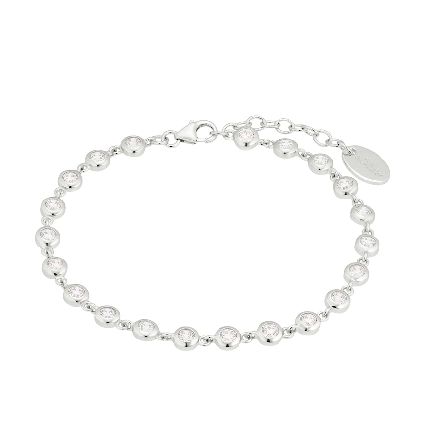 S.Oliver Armband voor dames, 925 Sterling zilver, zirkonia synth.