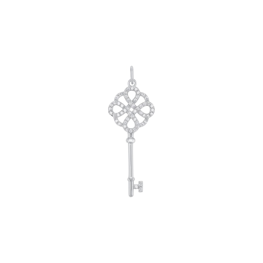 Amor Hanger met motief voor dames, 925 Sterling zilver, zirkonia synth. | Sleutel