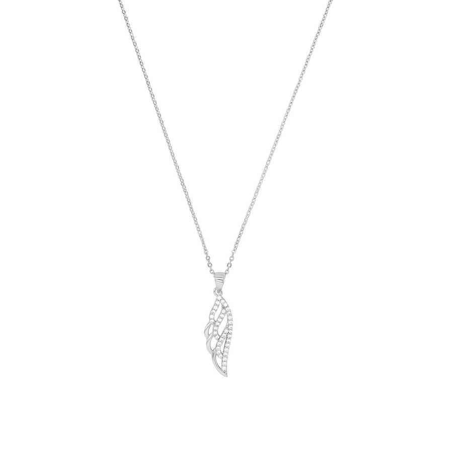 Amor Ketting met hanger voor dames, 925 Sterling zilver, zirkonia synth. | Vleugels