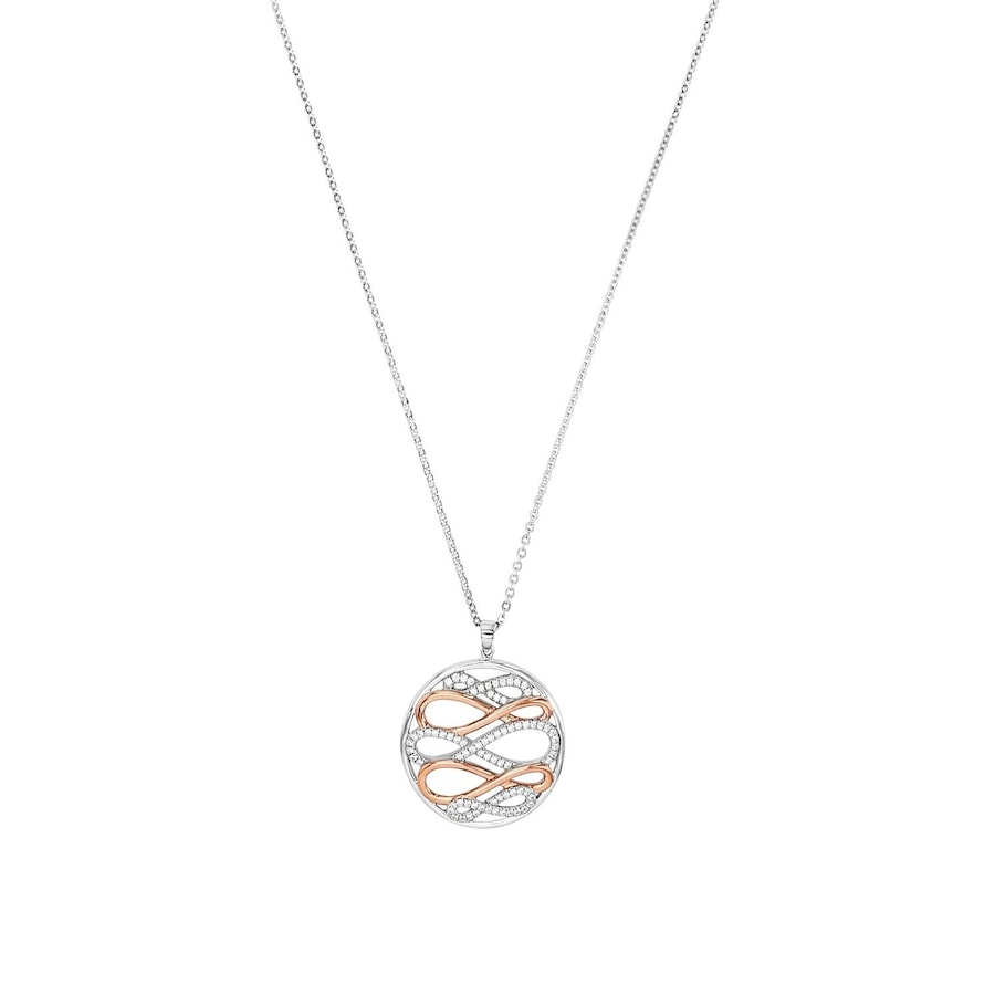 Amor Ketting met hanger voor dames, 925 Sterling zilver, zirkonia synth. | Oneindigheid