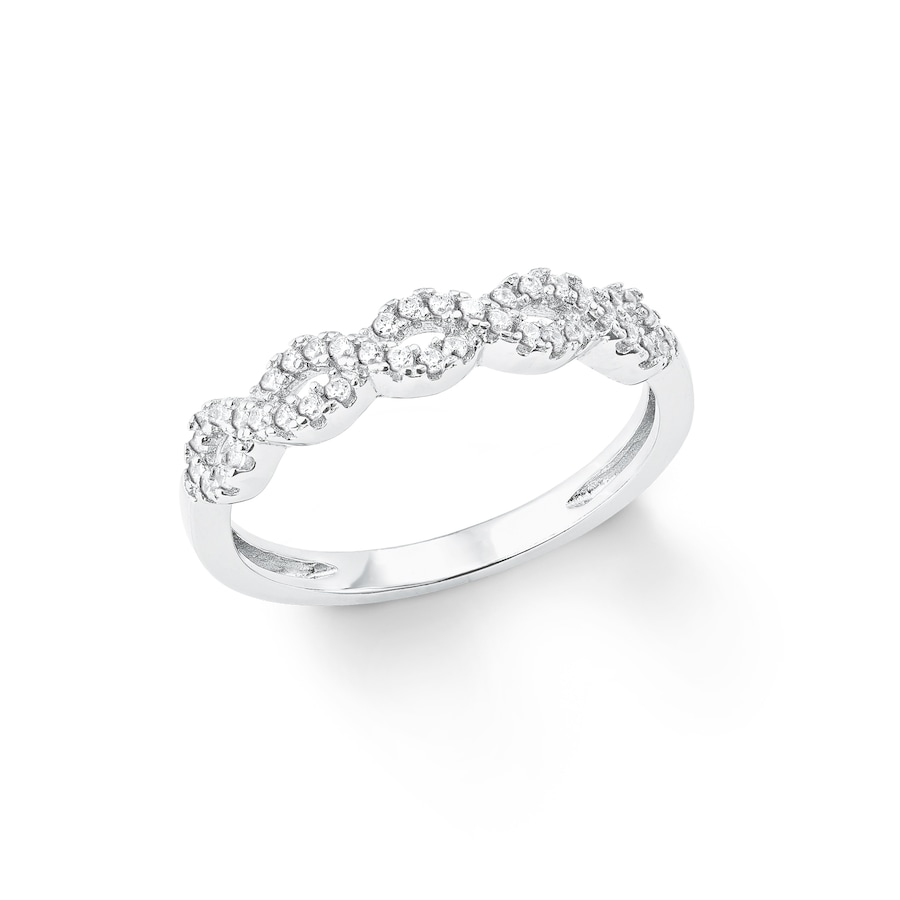 Amor Ring voor dames, 925 Sterling zilver, zirkonia synth.