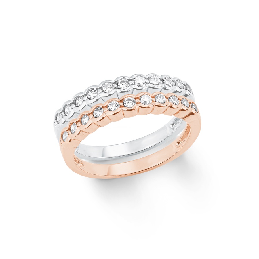 Amor Ring voor dames, 925 Sterling zilver, zirkonia synth.