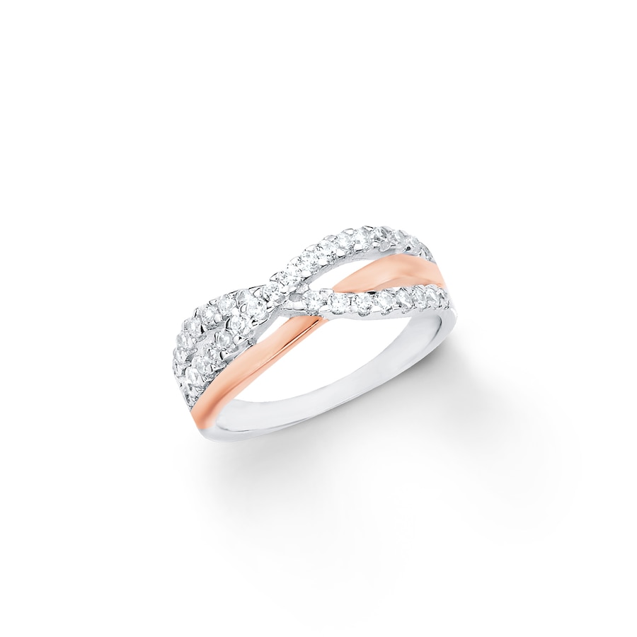 Amor Ring voor dames, 925 Sterling zilver, zirkonia synth.