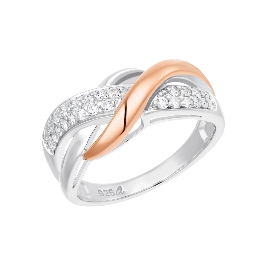 Amor Ring voor dames, 925 Sterling zilver, zirkonia synth.