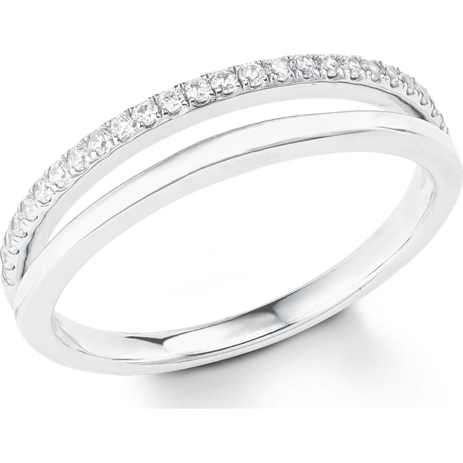 S.Oliver Ring voor dames, 925 Sterling zilver, zirkonia synth.