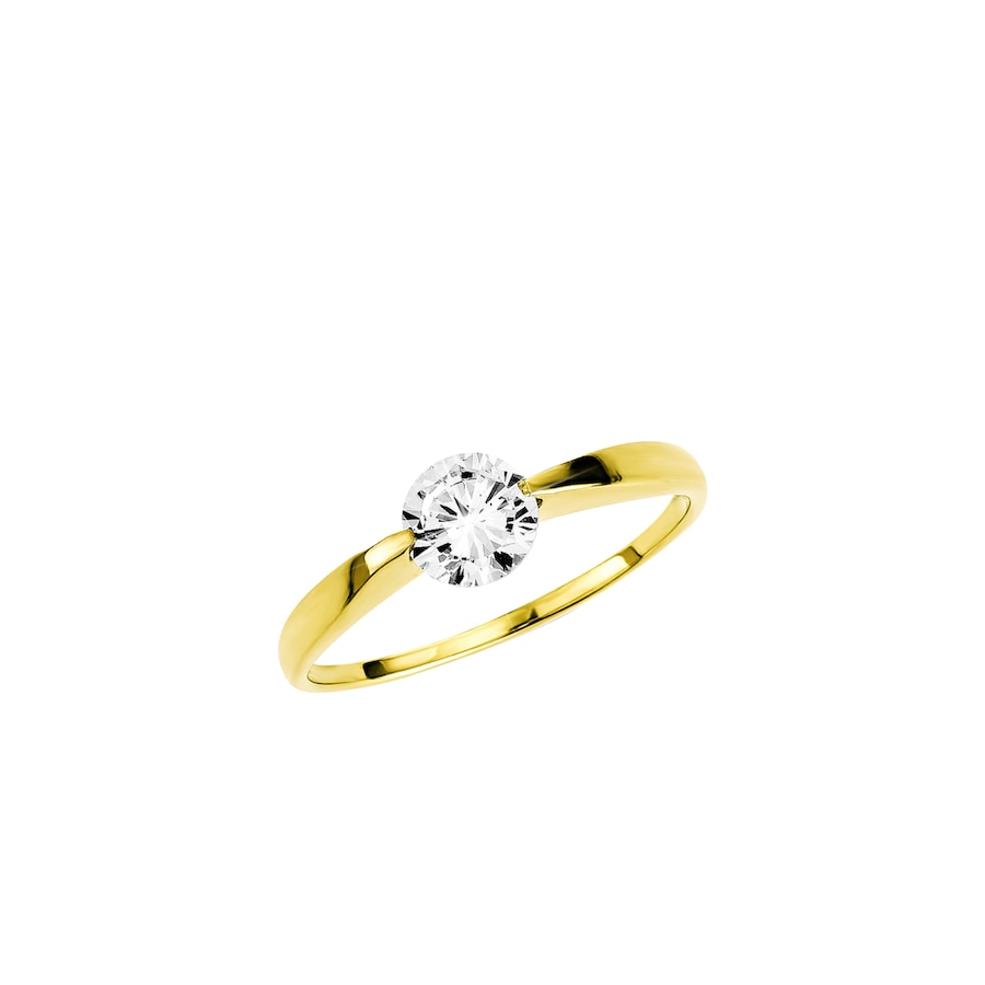 Amor Ring voor dames, goud 333, zirkonia synth.