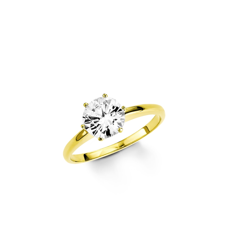 Amor Ring voor dames, goud 333, zirkonia synth.