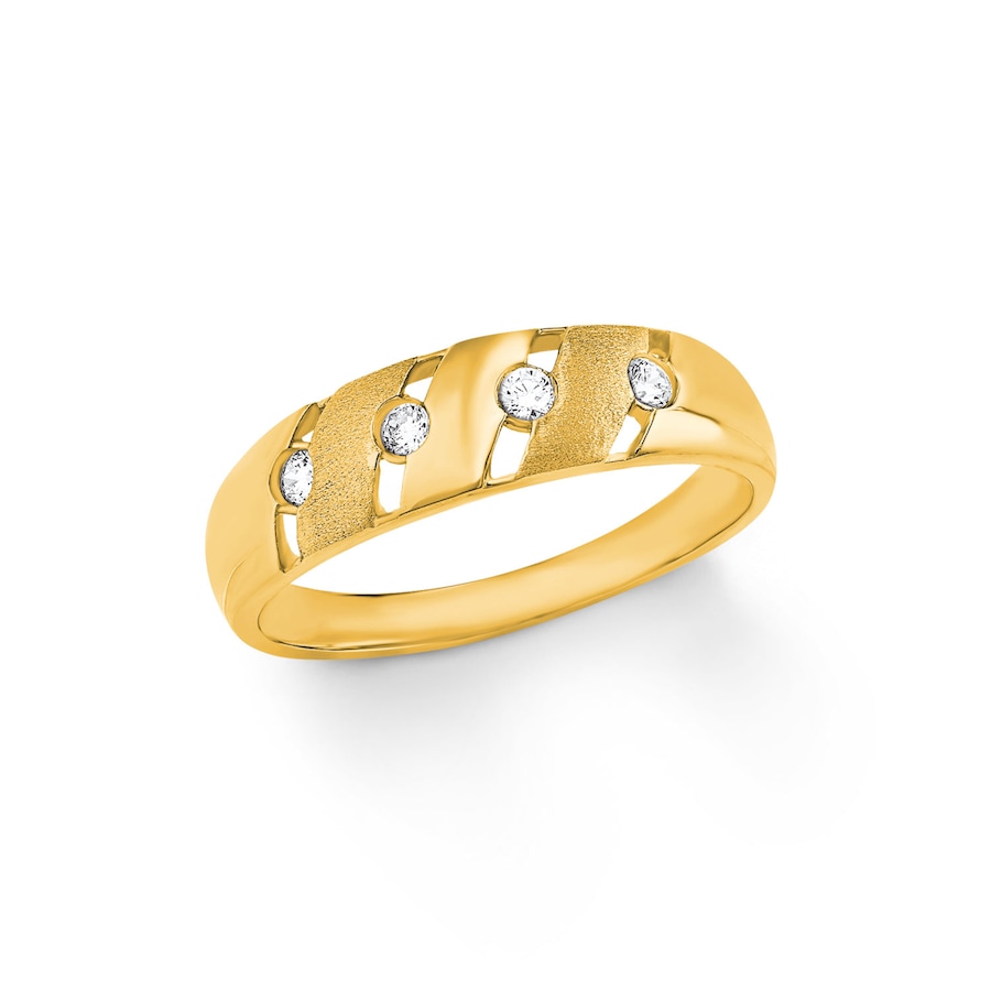 Amor Ring voor dames, goud 333, zirkonia synth.