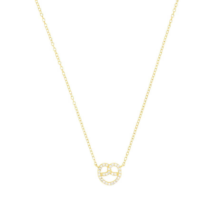 Amor Ketting met hanger voor dames, 925 Sterling zilver, zirkonia synth. | Krakeling