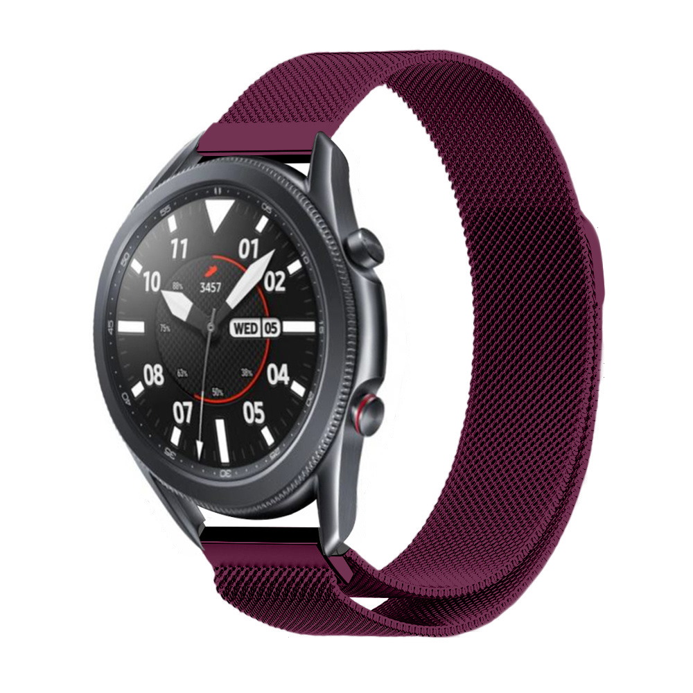 Strap-it Samsung Galaxy Watch 3 Milanese band 45mm (paars)