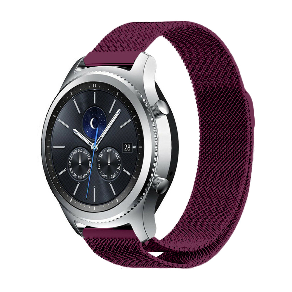 Strap-it Samsung Gear S3 Milanese band (paars)