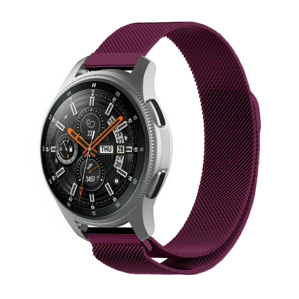 Strap-it Samsung Galaxy Watch Milanese band 46mm (paars)