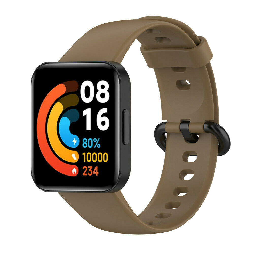 Strap-it Redmi Watch 2 (Lite) siliconen bandje (koffiebruin)