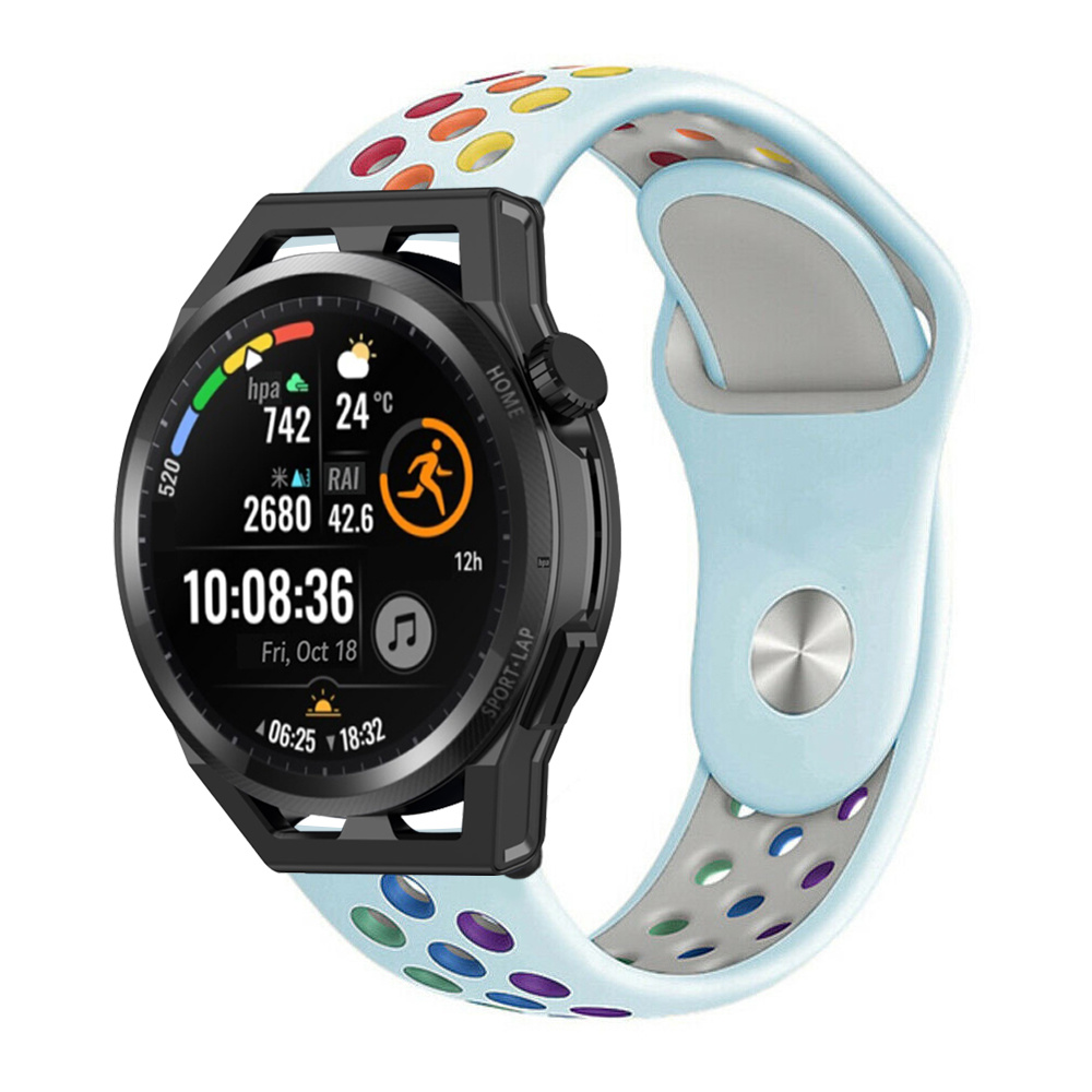 Strap-it Huawei Watch GT Runner sport band (lichtblauw kleurrijk)