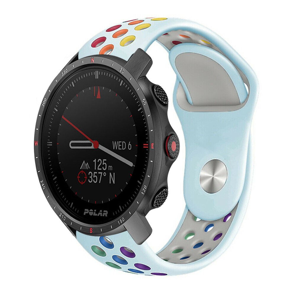 Strap-it Polar Grit X Pro sport band (lichtblauw/kleurrijk)