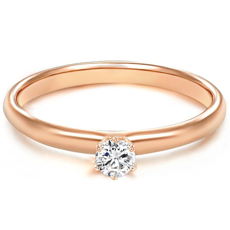 Trilani Zilveren ring Sterling zilver Zirkonia in Roségoud