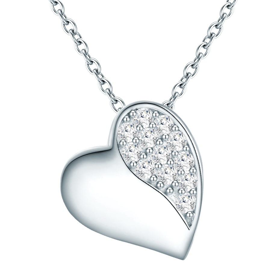 Rafaela Donata Ketting Hart Sterling zilver Zirkonia in Zilver