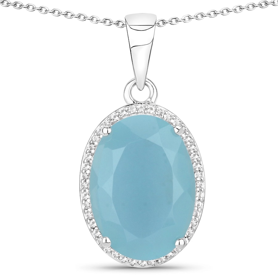 Rafaela Donata Ketting Sterling zilver Chalcedoon (geverfd) in Zilver