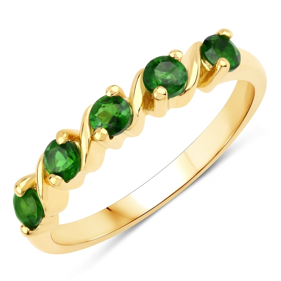 Rafaela Donata Ring Sterling zilver Chroom diopside in Geelgoud