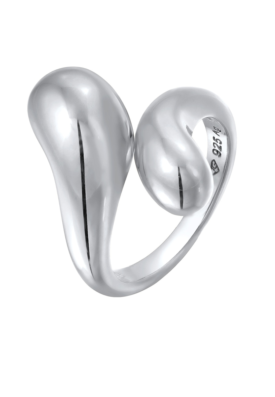 Elli PREMIUM Ring Dames Drop 925 Sterling Zilver Feest / Oud en Nieuw Verstelbaar Zilver