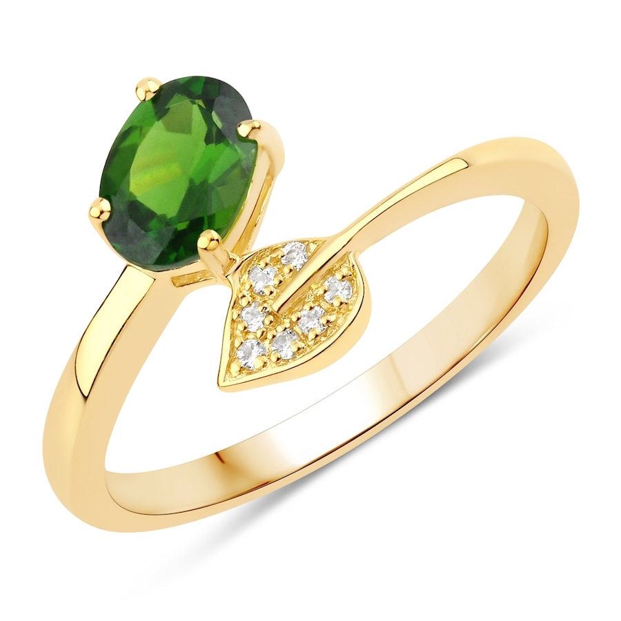 Rafaela Donata Ring Sterling zilver Chroom diopside in Geelgoud