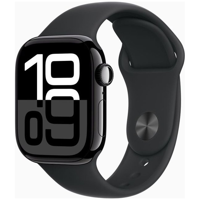 Apple Watch Series 10 GPS 42mm Aluminium Case met Sport Band - M/L Smartwatch Zwart