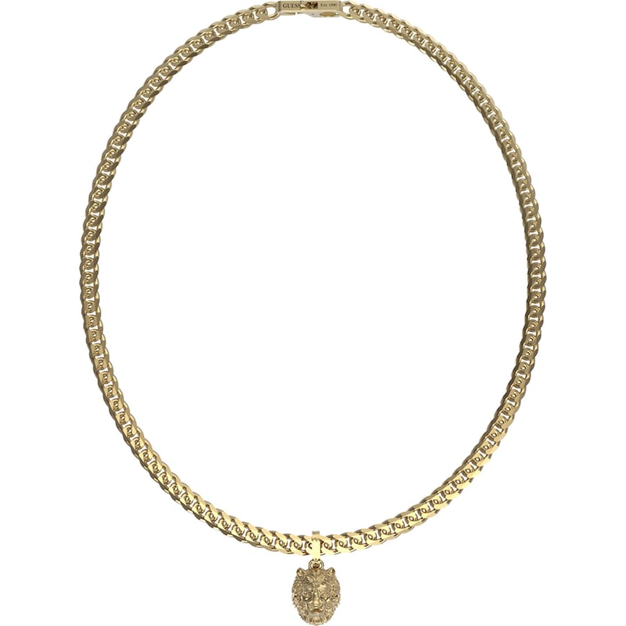 Guess Lion King Heren Ketting Staal - Zilverkleurig