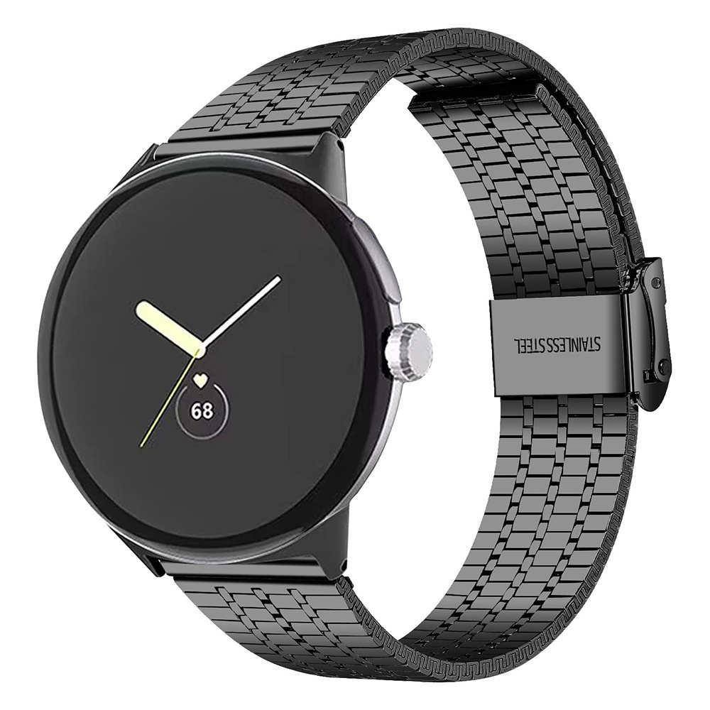 Strap-it Google Pixel Watch 3 - 45mm roestvrijstalen band (zwart)