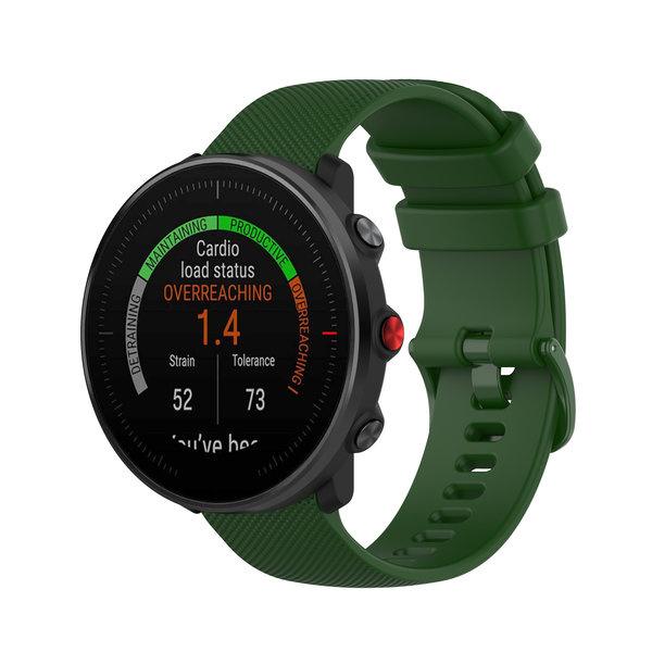 Strap-it Polar Grit X2 Pro luxe siliconen bandje (legergroen)