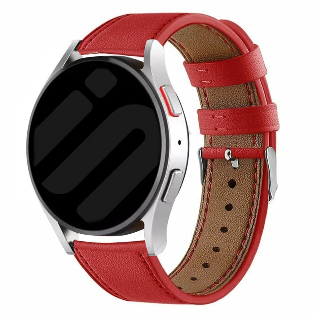 Strap-it Redmi Watch 5 Lite leren bandje (rood)