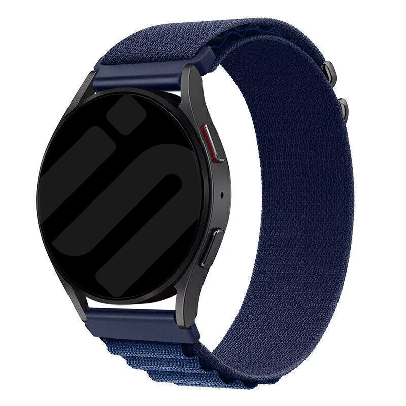 Strap-it Samsung Galaxy Watch 42mm Alpine nylon bandje (blauw)