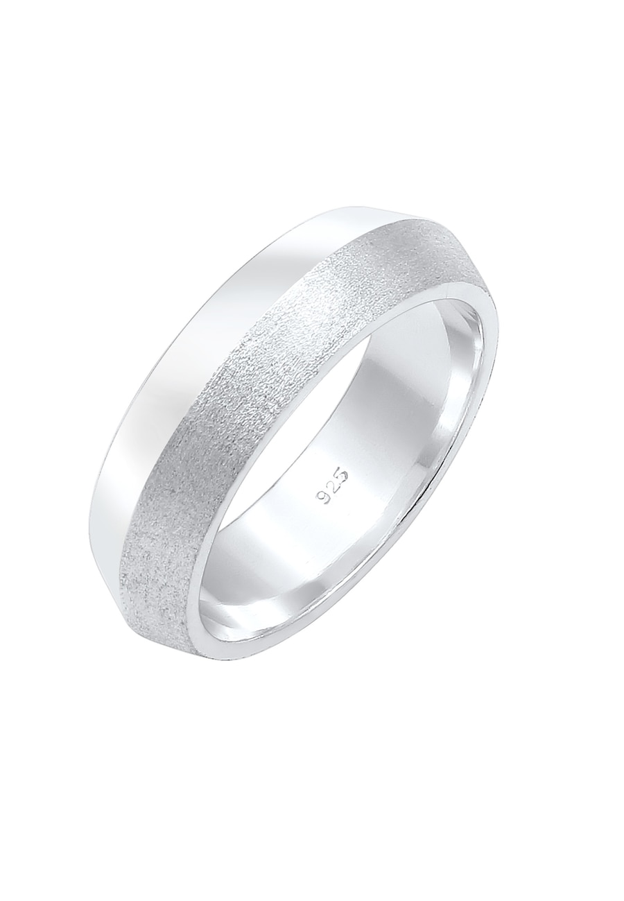 Elli PREMIUM Ring Dames Bruilloft Paar Elegant Eenvoudig in 925 sterling zilver Zilver