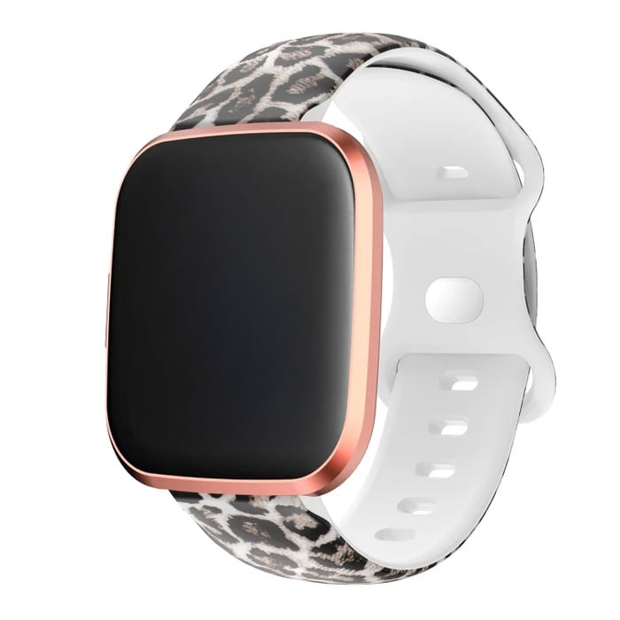 Strap-it Fitbit Versa 2 Leopard sport bandje