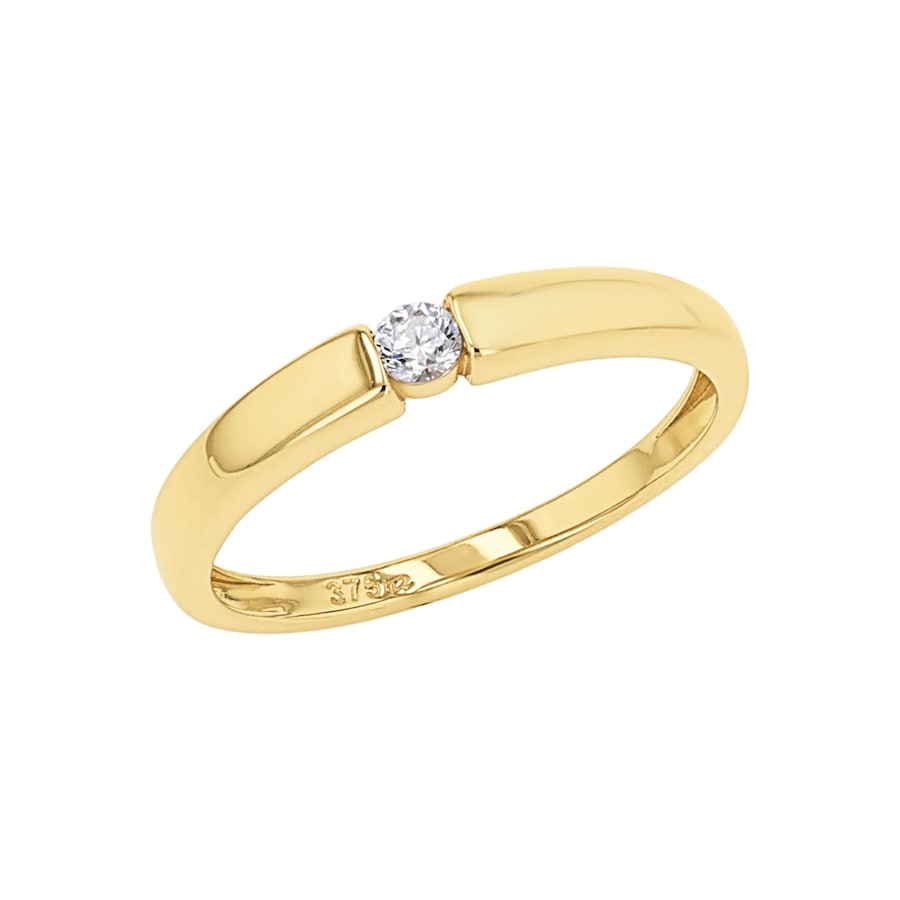 Amor Ring voor dames, goud 375, zirkonia synth.