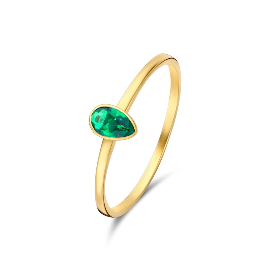 Isabel Bernard Ring  Baguette Olivia - 14 karaat goud