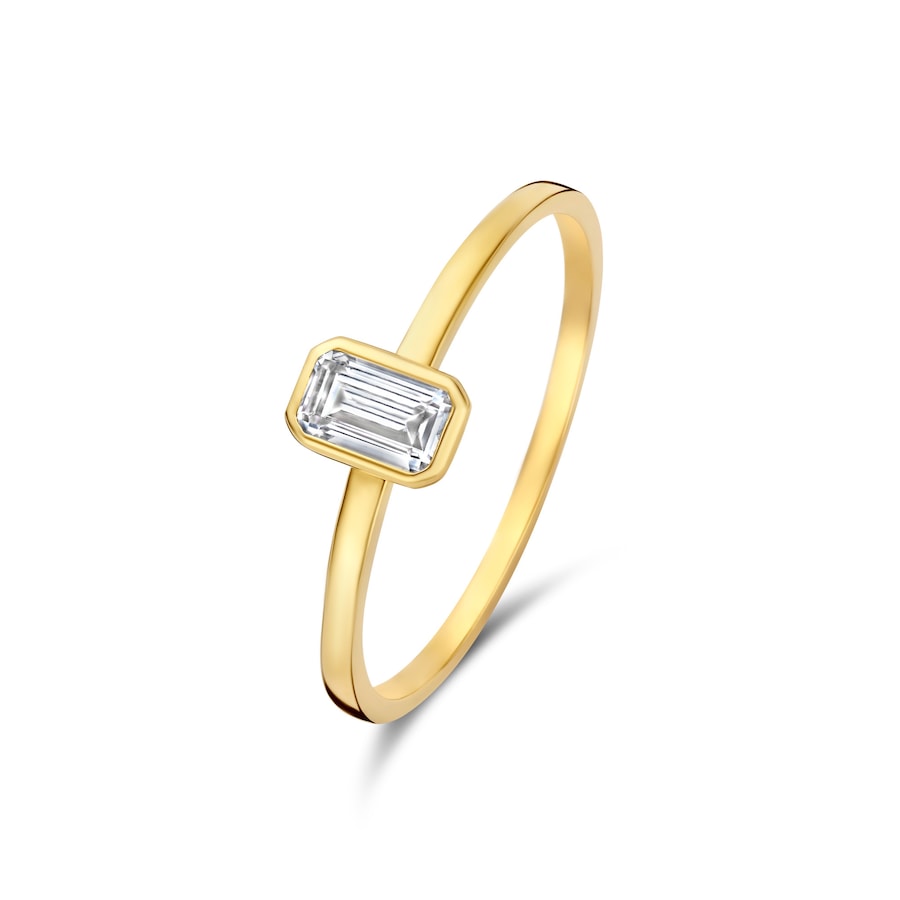 Isabel Bernard Ring  Baguette Genevieve - 14 karaat goud