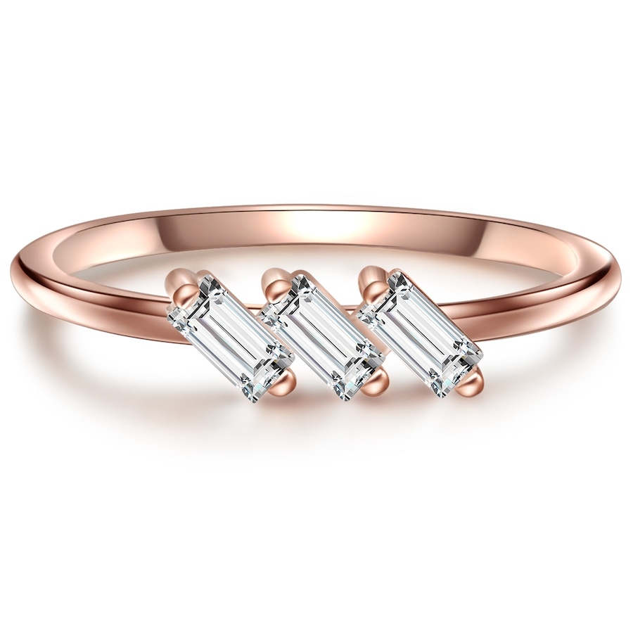 Glanzstücke München Zilveren ring Sterling zilver Bergkristal in Roségoud