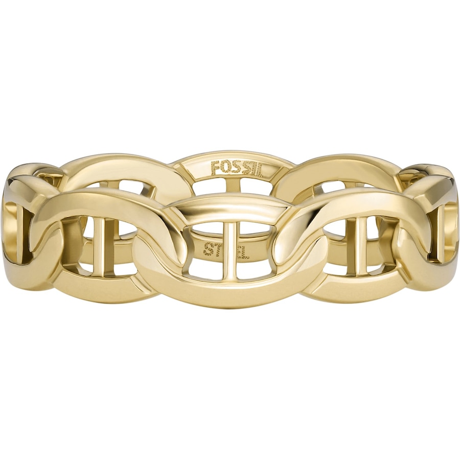 Fossil Damesring Edelstaal goud