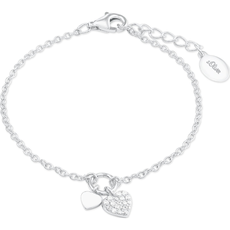 S.Oliver Armband voor meisjes, 925 sterling zilver, zirkonia synth. | Hart